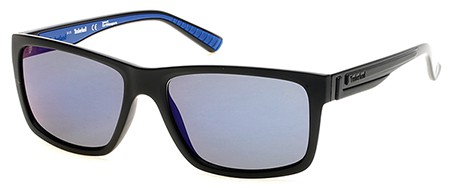 Timberland TB-9087 Sunglasses, 02D - Matte Black / Smoke Polarized