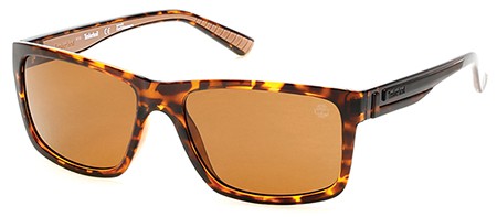 Timberland TB-9087 Sunglasses, 52H - Dark Havana / Brown Polarized
