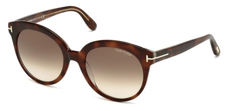 Tom Ford MONICA Sunglasses, 56F - Havana/other / Gradient Brown