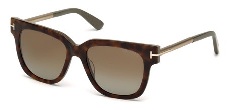 Tom Ford TRACY Sunglasses, 56H - Havana/other / Brown Polarized