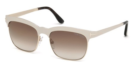 Tom Ford ELENA Sunglasses, 25F - Ivory / Gradient Brown