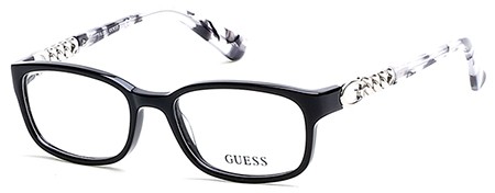 Guess GU-2558-F Eyeglasses, 001 - Shiny Black