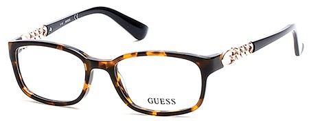 Guess GU-2558-F Eyeglasses, 052 - Dark Havana