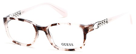 Guess GU-2558-F Eyeglasses, 055 - Coloured Havana