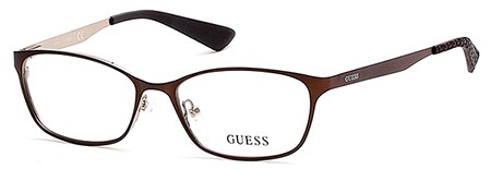 Guess GU-2563 Eyeglasses, 049 - Matte Dark Brown
