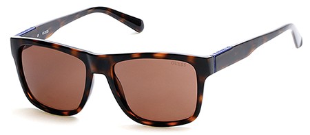 Guess GU-6882 Sunglasses, 52E - Dark Havana / Brown