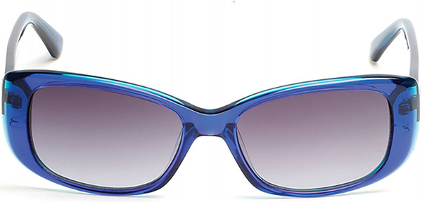 Guess GU7408 Sunglasses, 90X - Shiny Blue / Blu Mirror