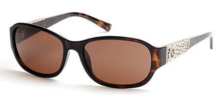 Guess GU-7425 Sunglasses, 52E - Dark Havana / Brown