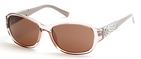 Guess GU-7425 Sunglasses, 57E - Shiny Beige / Brown