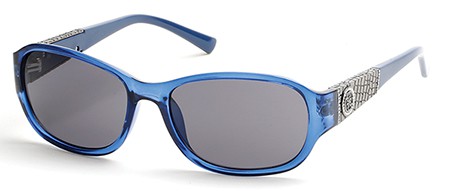 Guess GU-7425 Sunglasses, 90A - Shiny Blue / Smoke