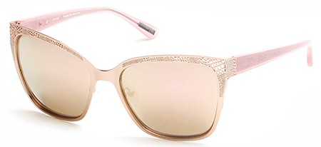 GUESS by Marciano GM0742 Sunglasses, 29G - Matte Rose Gold / Brown Mirror