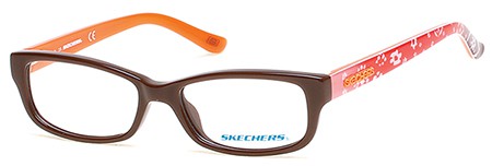 Skechers SE1607 Eyeglasses, 048 - Shiny Dark Brown