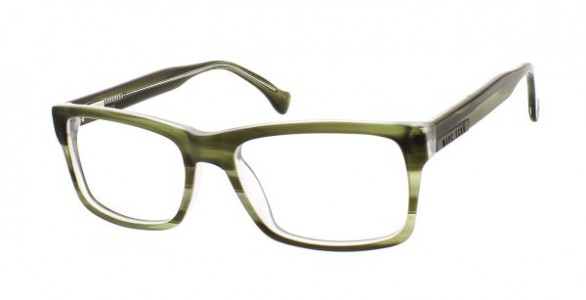 Marc Ecko CUT & SEW INTENT Eyeglasses, Olive Horn Laminate