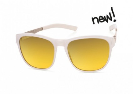 ic! berlin Janina F. Sunglasses, Tofu / Yellow Dust Mirrored