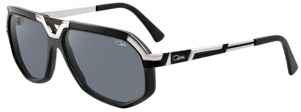 Cazal Cazal 8021 Sunglasses, 002 Mat Black-Silver/Grey Lenses