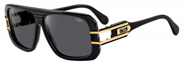 Cazal Cazal Legends 658 Sunglasses, 001 Black-Gold/Grey Lenses