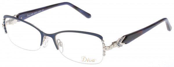 Diva Diva 5450 Eyeglasses, BLUE-SILVER (00T)