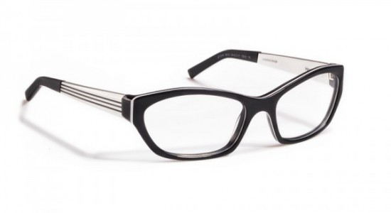 J.F. Rey JF1218 Eyeglasses, black - white - black / alu - glossy black (0010)