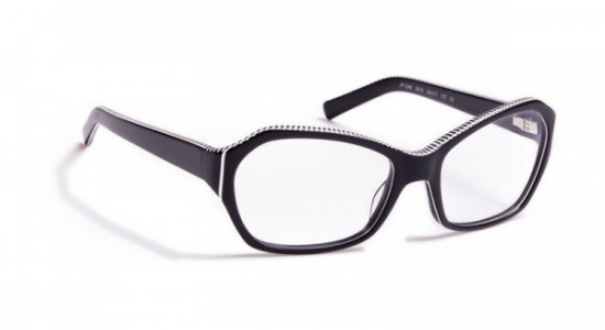 J.F. Rey JF1249 Eyeglasses, Black / White & black stripes (0010)