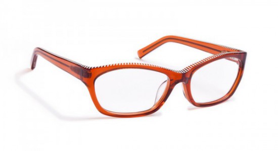 J.F. Rey JF1250 Eyeglasses, Amber crystal / White stripes (6100)