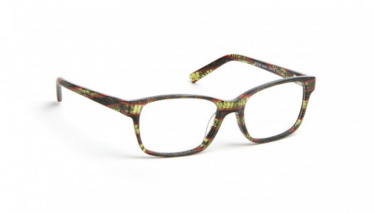 J.F. Rey JF1330 Eyeglasses, Yellow/red/brown fabric (4646)