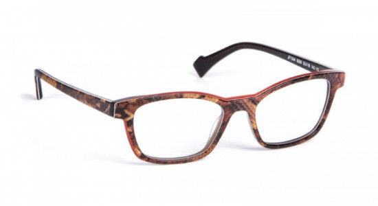 J.F. Rey JF1344 Eyeglasses, SNAKE BRN/BLACK/CORAL (9580)