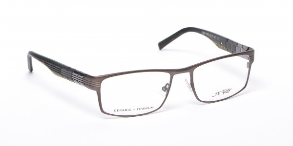 J.F. Rey JF2581 Eyeglasses, JF2581 0545 GUN/KAKHI BLACK (0545)