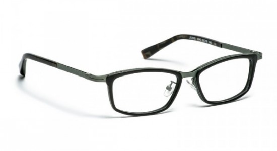 J.F. Rey JF2693 Eyeglasses, JF2693 0040 BLACK MATT + TEMPLES CUBISMO / METAL KAKHI GREY (0040)