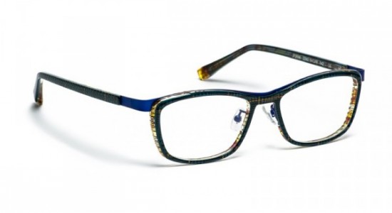 J.F. Rey JF2696 Eyeglasses, JF2696 2292 BLUE/RED/ORANGE + BLUE METAL (2292)