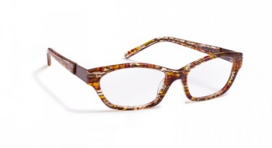 J.F. Rey IZZA Eyeglasses, Orange fabric / Light brown (9090)
