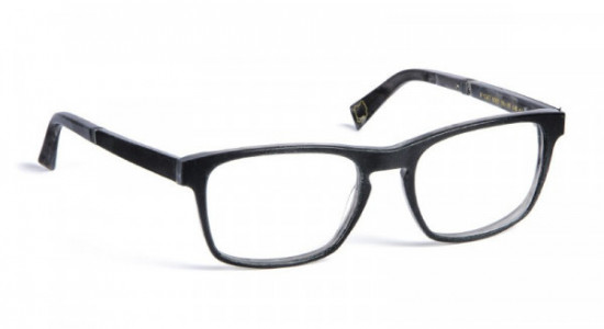 J.F. Rey JF1347 Eyeglasses, Black acetate and leather (0005)