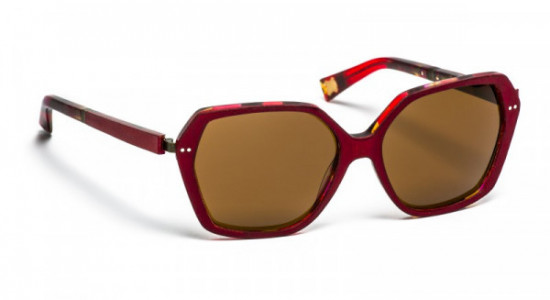 J.F. Rey JFSPAREO Sunglasses, PAREO 3035 SUNGLASS RED LEATHER / RED PUCCI (3035)