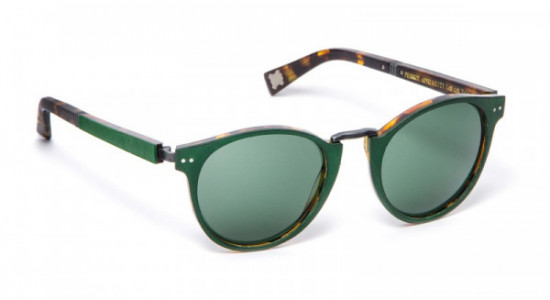J.F. Rey JFSPIERROT Sunglasses, PIERROT 4090  SUNGLASS GREEN LEATHER / DEMI (4090)