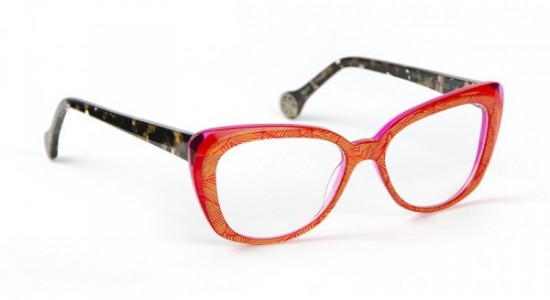 Boz by J.F. Rey VENISE Eyeglasses, Pink - Yellow patterns - Turtoise (8295)