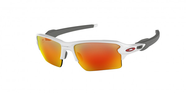 Oakley OO9188 FLAK 2.0 XL Sunglasses, 918893 FLAK 2.0 XL POLISHED WHITE PRI (WHITE)