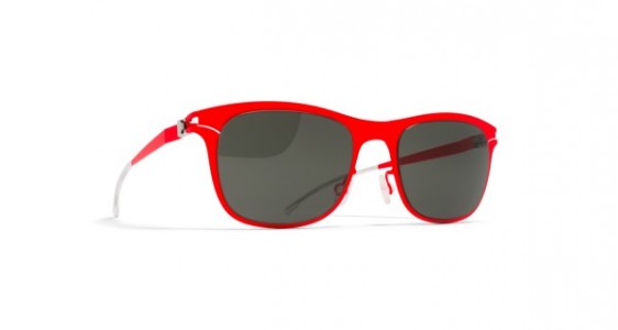 Mykita JAGUAR Sunglasses, R3 FLUOR RED - LENS: BLACK SOLID