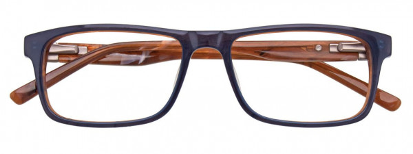BMW Eyewear B6027 Eyeglasses, 050 - Dark Navy & Brown Marbled