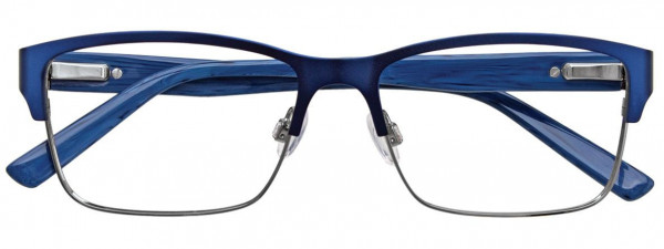 BMW Eyewear B6039 Eyeglasses, 050 - Satin Navy & Silver