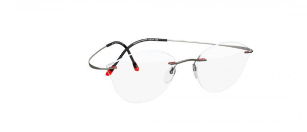 Silhouette TMA Pulse 4531 Eyeglasses, 6058 Coral Red / Grey