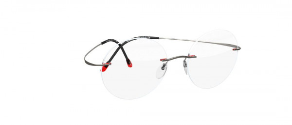 Silhouette TMA Pulse 4535 Eyeglasses, 6058 Coral Red / Grey