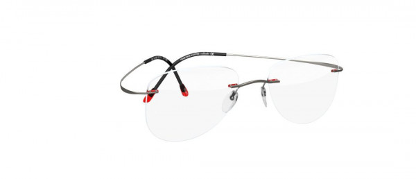 Silhouette TMA Pulse 5487 Eyeglasses, 6058 Coral Red / Grey