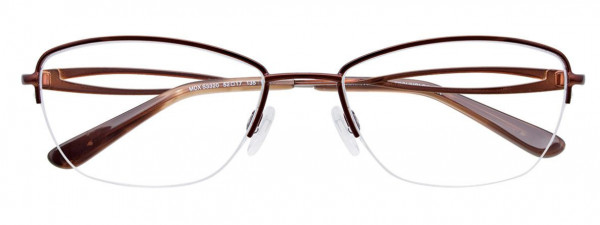 MDX S3320 Eyeglasses, 010 - Shiny Dark Brown & Silver