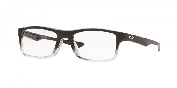 Oakley OX8081 PLANK 2.0 Eyeglasses, 808112 PLANK 2.0 POLISHED BLACK CLEAR (BLACK)