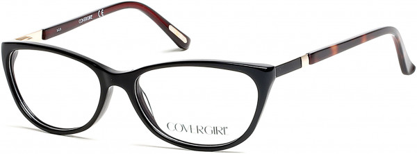 CoverGirl CG0534 Eyeglasses, 001 - Shiny Black