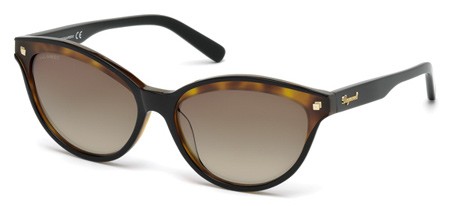 Dsquared2 ASHLYN Sunglasses, 05F - Black/other / Gradient Brown