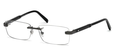 Montblanc MB-0617 Eyeglasses, 008 - Shiny Gumetal