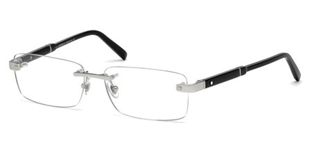 Montblanc MB-0617 Eyeglasses, 016 - Shiny Palladium