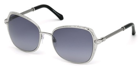 Roberto Cavalli TABIT Sunglasses, 16B - Shiny Palladium / Gradient Smoke