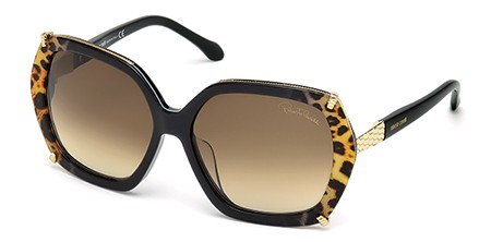 Roberto Cavalli RC993S-D Sunglasses, 05F - Black/other / Gradient Brown