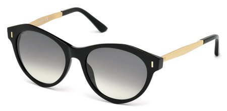 Tod's TO-0168 Sunglasses, 01B - Shiny Black / Gradient Smoke